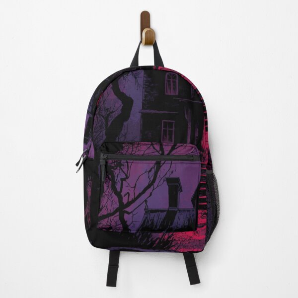 Item preview, Neon Purple Gothic Haunted House Silhouette designed and sold by Uniquely Yours.
