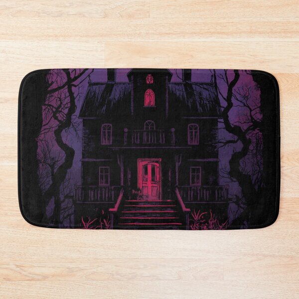 Item preview, Neon Purple Gothic Haunted House Silhouette designed and sold by Uniquely Yours.