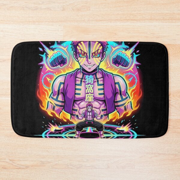Item preview, Akaza Neon Anime Demon Slayer Powerful designed and sold by nightfallharber.