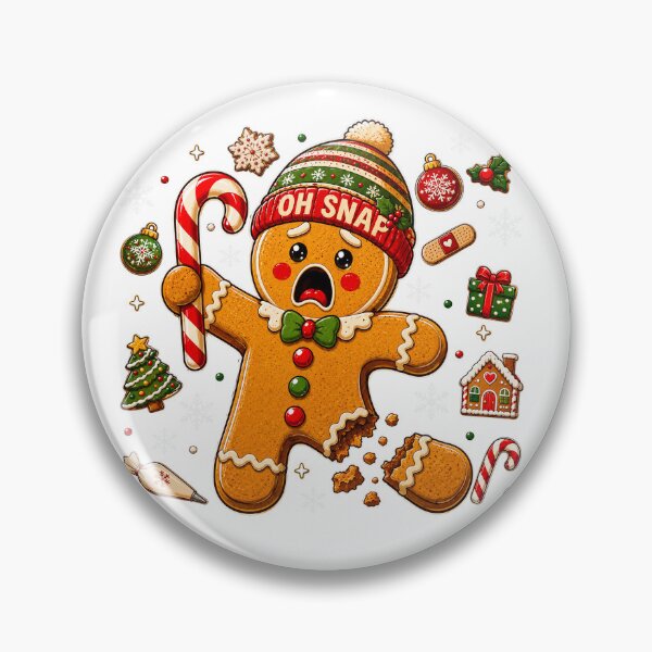 Item preview, Oh Snap Gingerbread Christmas Candy Cane  designed and sold by varin-studio.