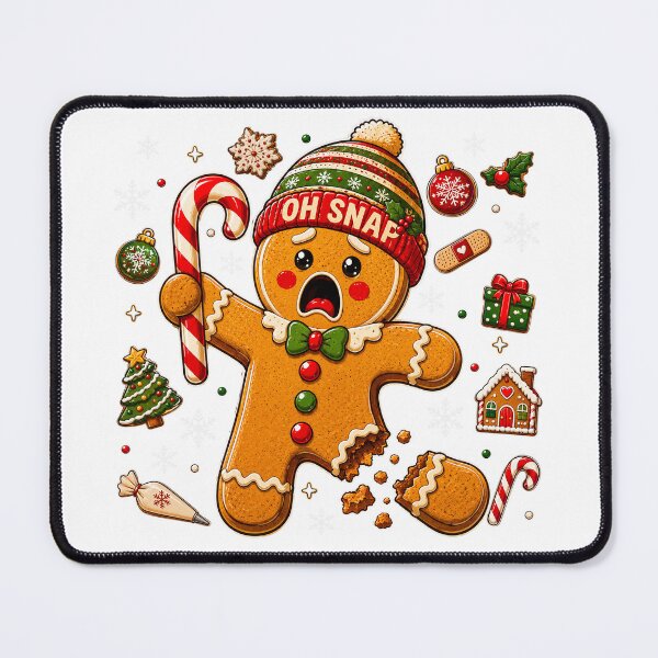 Item preview, Oh Snap Gingerbread Christmas Candy Cane designed and sold by varin-studio.