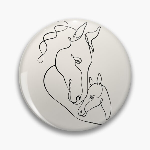 Item preview, Foal Face and Horse Head Line Drawing designed and sold by FemmePod.
