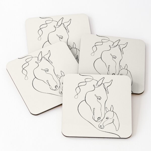 Item preview, Foal Face and Horse Head Line Drawing designed and sold by FemmePod.
