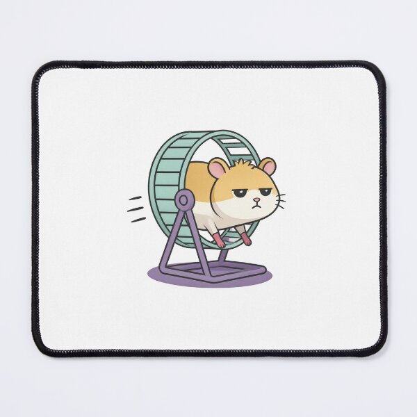 Item preview, Tired Hamster In A Tiny Wheel designed and sold by Catchy-Couture.