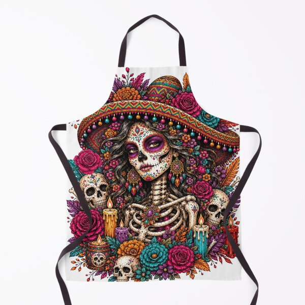 Item preview, La Catrina Sugar Skull Day of the Dead Art designed and sold by varin-studio.