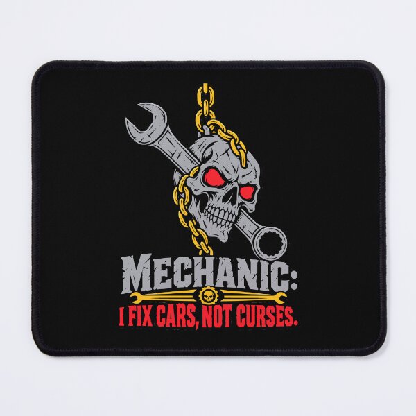 Item preview,  Mechanic Halloween Skull Wrench | I Fix Cars, Not Curses designed and sold by Uglyandcute.