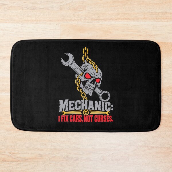 Item preview,  Mechanic Halloween Skull Wrench | I Fix Cars, Not Curses designed and sold by Uglyandcute.