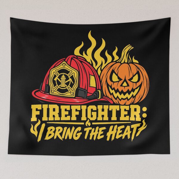 Item preview, Firefighter I Bring the Heat Halloween Jack-O-Lantern Design designed and sold by Uglyandcute.
