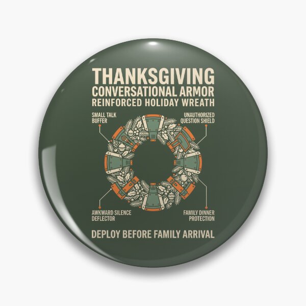 Item preview, Thanksgiving Conversational Armor Funny Holiday Wreath designed and sold by SplashTastic.