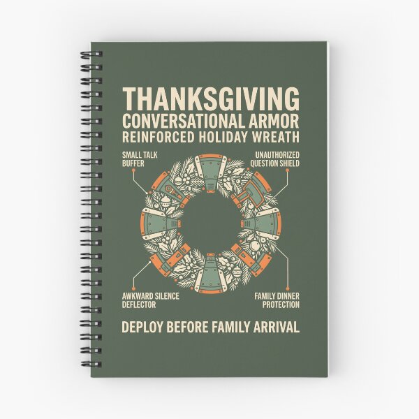 Item preview, Thanksgiving Conversational Armor Funny Holiday Wreath designed and sold by SplashTastic.