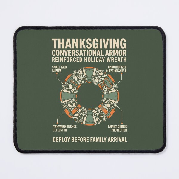 Item preview, Thanksgiving Conversational Armor Funny Holiday Wreath designed and sold by SplashTastic.