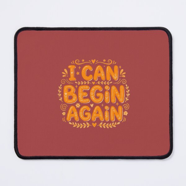Item preview, I Can Begin Again Quote | Inspirational New Beginning Motivational Design designed and sold by WallMuseStudio .