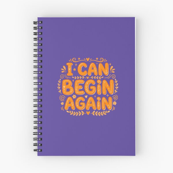 Item preview, I Can Begin Again Quote | Inspirational New Beginning Motivational Design designed and sold by WallMuseStudio .