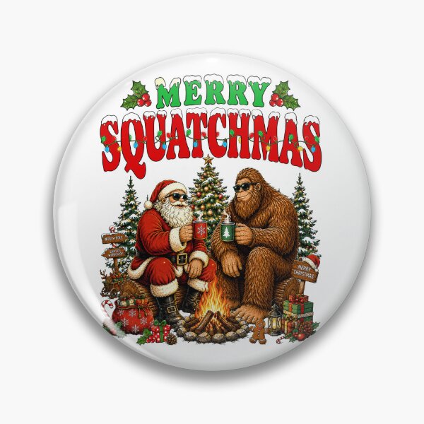 Item preview, Merry Squatchmas Santa Bigfoot Christmas Campfire Design designed and sold by varin-studio.