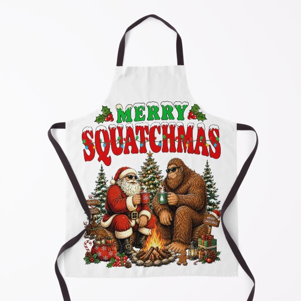 Item preview, Merry Squatchmas Santa Bigfoot Christmas Campfire Design designed and sold by varin-studio.