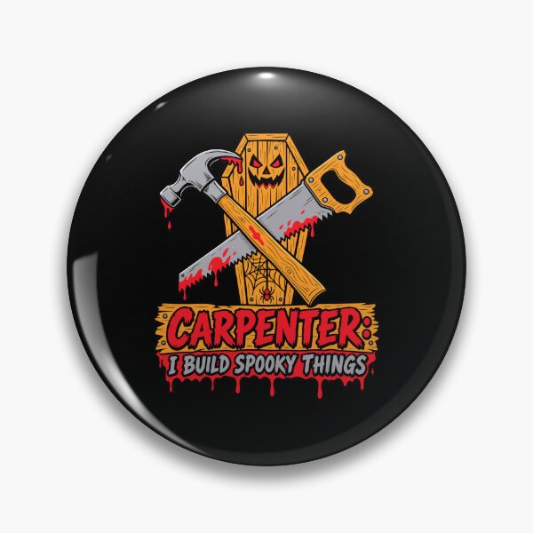 Item preview, Carpenter I Build Spooky Things Halloween Hammer and Saw designed and sold by Uglyandcute.