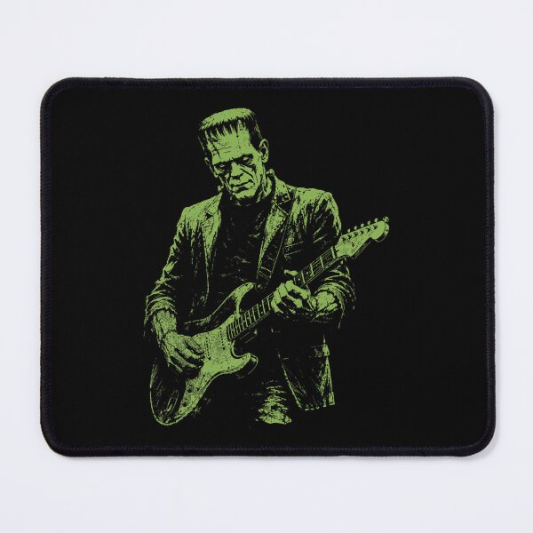 Item preview, frankenstein monster guitarist vintage horror rock music designed and sold by RebeccaKath781.