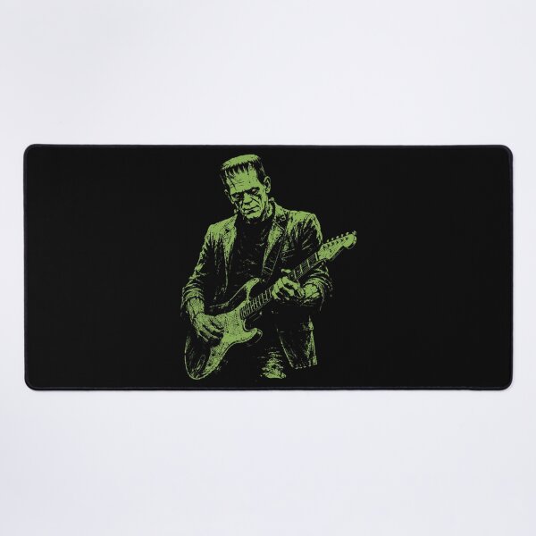 Item preview, frankenstein monster guitarist vintage horror rock music designed and sold by RebeccaKath781.