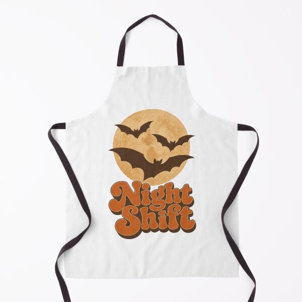 Item preview, Retro Night Shift Halloween Bats Full Moon Vintage Groovy Graphic designed and sold by FestivityFinds.