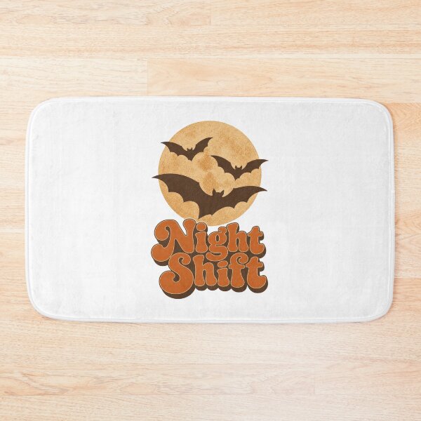 Item preview, Retro Night Shift Halloween Bats Full Moon Vintage Groovy Graphic designed and sold by FestivityFinds.