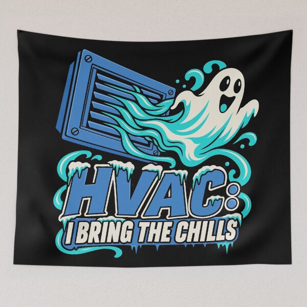 Item preview, HVAC Tech I Bring the Chills Ghost Halloween Design designed and sold by Uglyandcute.