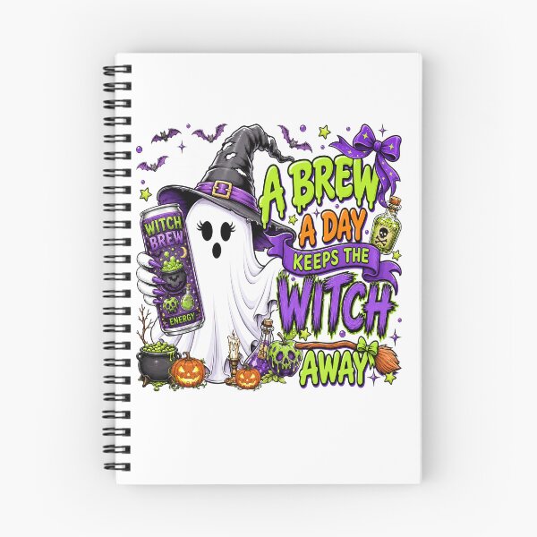 Item preview, A Brew a Day Funny Witch Halloween Ghost designed and sold by varin-studio.