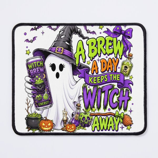 Item preview, A Brew a Day Funny Witch Halloween Ghost designed and sold by varin-studio.