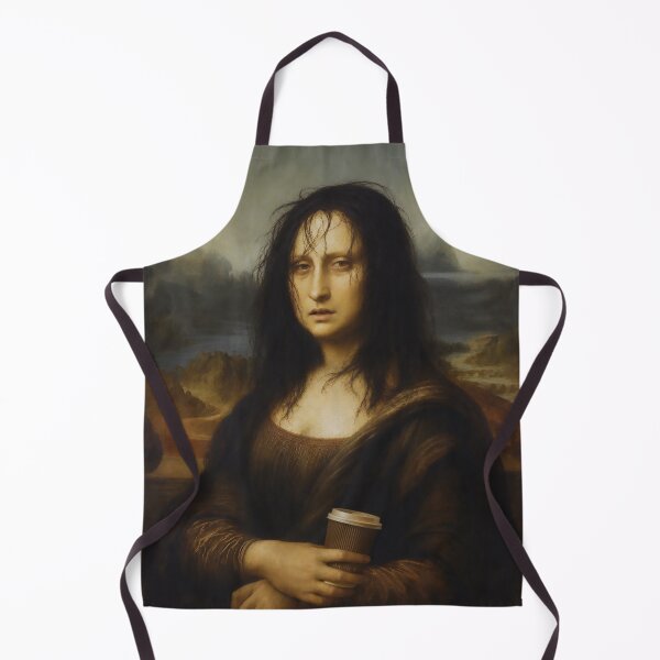 Aperçu de l'œuvre Monalisa avant son café créée et vendue par abby-thorns.