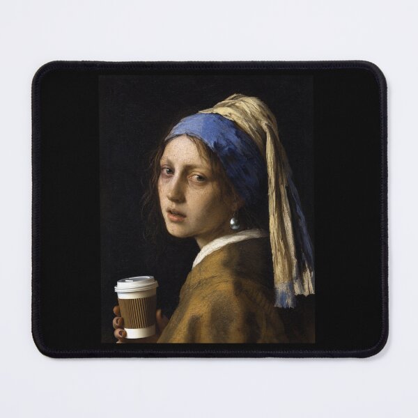 Item preview, Girl with a pearl earring before her Coffee designed and sold by abby-thorns.