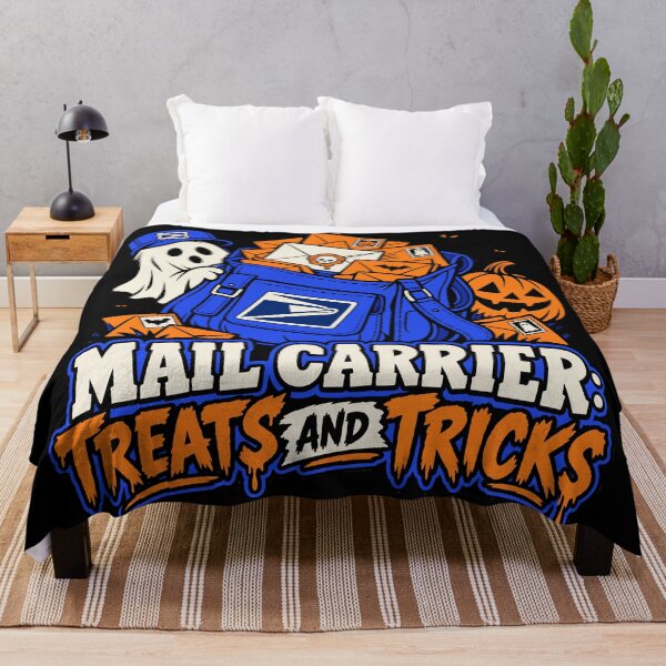 Item preview, Mail Carrier Halloween Mail Bag Treats and Tricks Skull Wax Seal designed and sold by Uglyandcute.