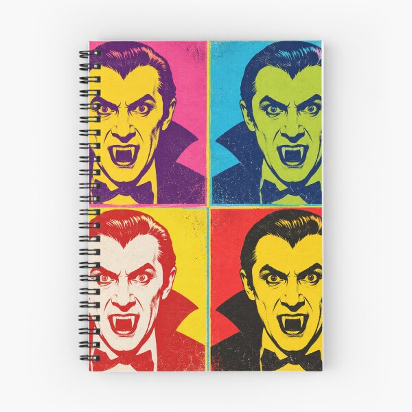Item preview, Retro Pop Art Dracula Vampire – Vintage Halloween Four Panel Horror Portrait designed and sold by WolfmanProphecy.