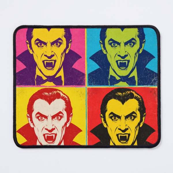Item preview, Retro Pop Art Dracula Vampire – Vintage Halloween Four Panel Horror Portrait designed and sold by WolfmanProphecy.