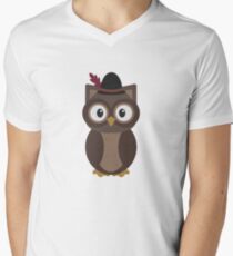 Hipster Owl Men's V-Neck T-Shirt