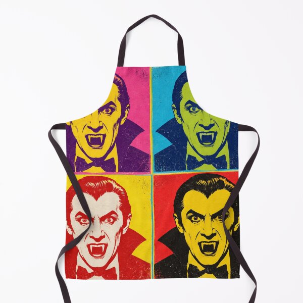 Item preview, Retro Pop Art Dracula Vampire – Vintage Halloween Four Panel Horror Portrait designed and sold by WolfmanProphecy.