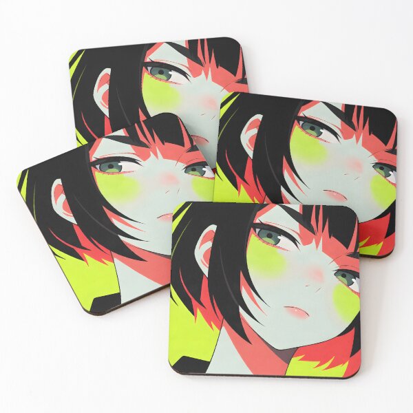 Item preview, Neon Gaze – Anime Girl Portrait designed and sold by KiraChie.
