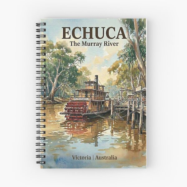 Item preview, Echuca Murray River Paddlesteamer Victoria Australia designed and sold by NeighbourlyHues.