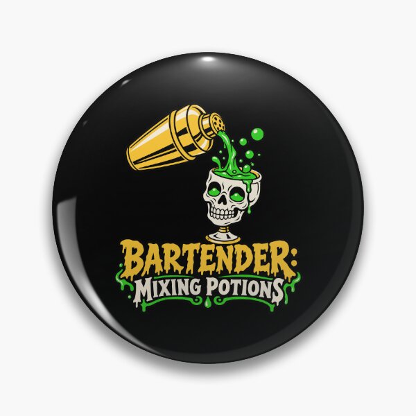 Item preview, Halloween Bartender Mixing Potions Cocktail Shaker Skull Glass designed and sold by Uglyandcute.