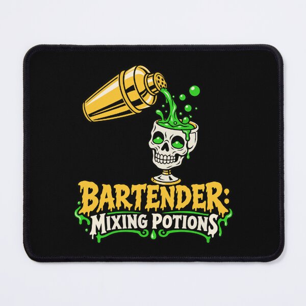 Item preview, Halloween Bartender Mixing Potions Cocktail Shaker Skull Glass designed and sold by Uglyandcute.