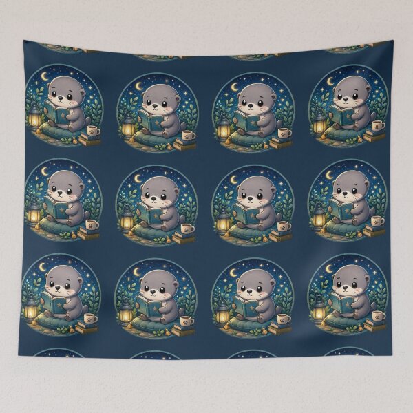 Item preview, Cozy Otter Reading Under the Stars designed and sold by Hari Arts.