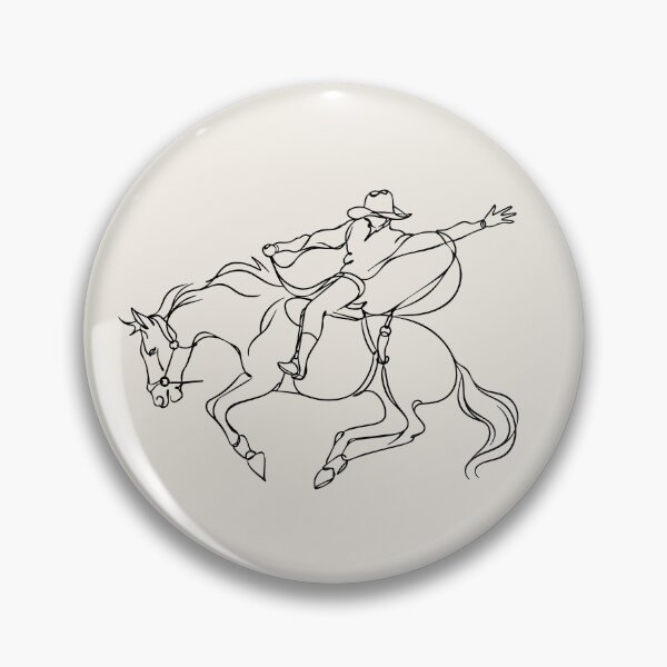 Item preview, Minimalist Cowboy Riding A Horse Line Drawing designed and sold by FemmePod.