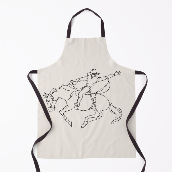 Item preview, Minimalist Cowboy Riding A Horse Line Drawing designed and sold by FemmePod.