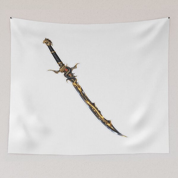 Item preview, Legendary Golden Dragon Sword | Premium Fantasy Sword Sticker designed and sold by AdityaShop18.