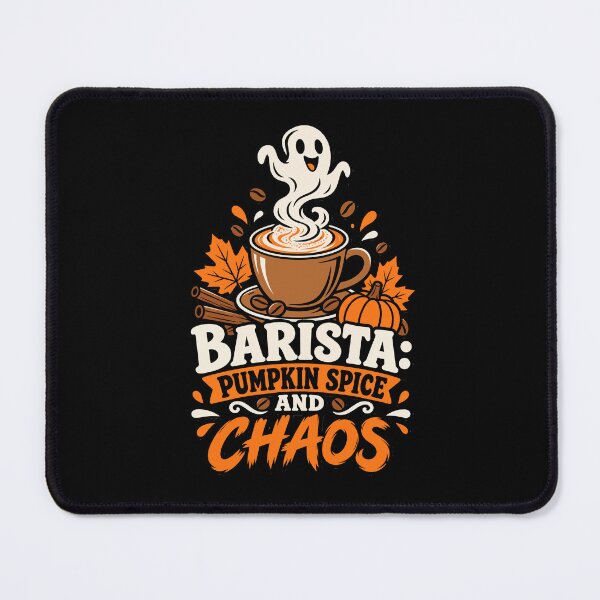 Item preview, Barista Pumpkin Spice and Chaos Ghost Coffee Halloween Design designed and sold by Uglyandcute.