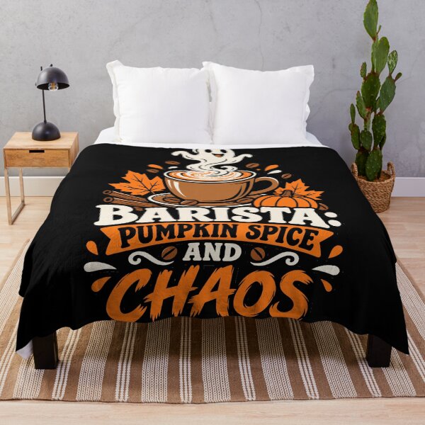 Item preview, Barista Pumpkin Spice and Chaos Ghost Coffee Halloween Design designed and sold by Uglyandcute.