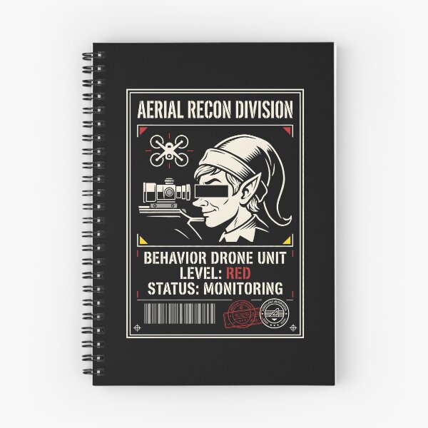 Item preview, Aerial Recon Division Behavior Drone Christmas Elf Surveillance designed and sold by SplashTastic.