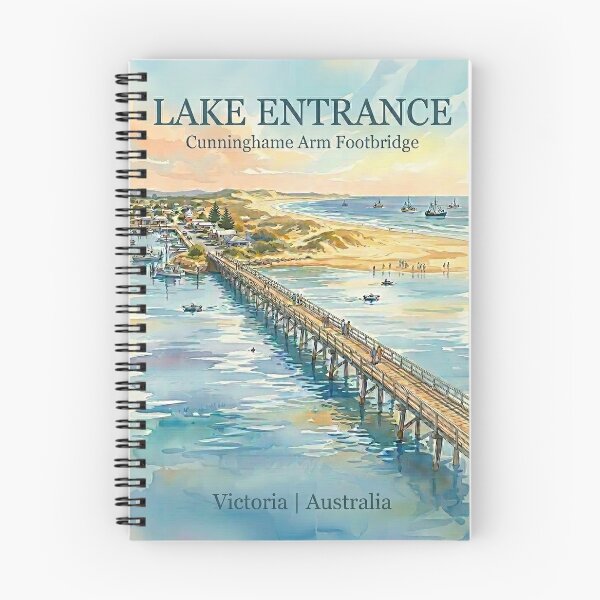 Item preview, Lakes Entrance Cunninghame Arm Footbridge Victoria designed and sold by NeighbourlyHues.