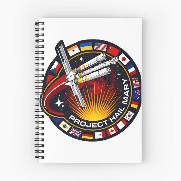Item preview, Project Hail Mary Spaceship Mission Badge, Sci-Fi Adventure Design, Ryland Grace Inspired Art designed and sold by Catsi-Nook-Art.