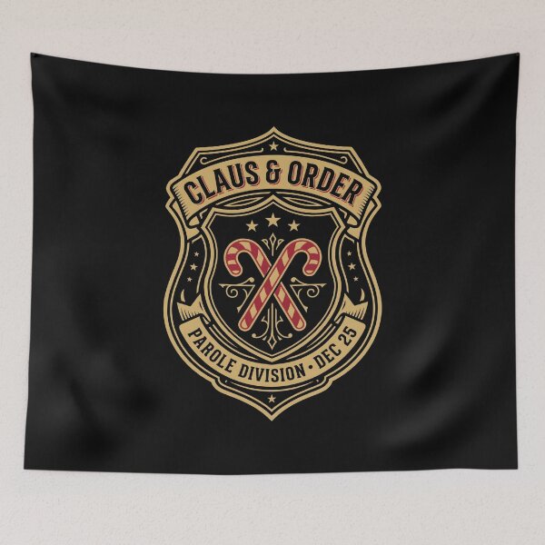 Item preview, Claus And Order Parole Division Funny Christmas Police Badge designed and sold by SplashTastic.