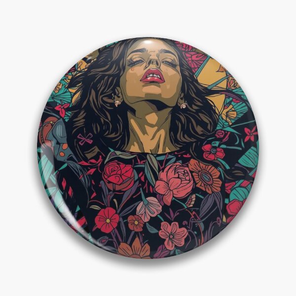 Item preview, Floral Goddess Illustration: Dark Witchcore Pop Art designed and sold by  Mythical Entanglement.