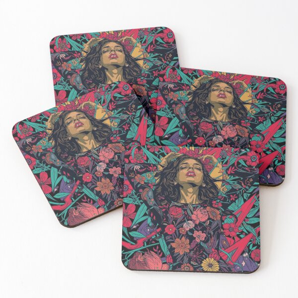 Item preview, Floral Goddess Illustration: Dark Witchcore Pop Art designed and sold by  Mythical Entanglement.